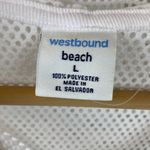 Westbound  White Long Sleeve Sheer Netted Zip Up Hoody Jacket L Photo 3