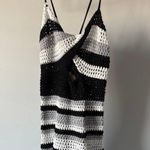 Cute Crochet Cover Up Dress Black Photo 0