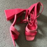 Gianni Bini New GB Late-Nite Colorblock Suede Ankle Tie Dress Sandals Photo 3