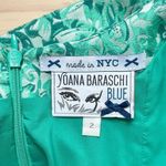 Yoana Baraschi  Fit‎ & Flare Jacquard Cocktail Dress in Green Florals, Size 2 Photo 2