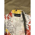 Requirements  Women’s White Quilted Floral Print Full Zip Jacket Blazer Size 14 Photo 9