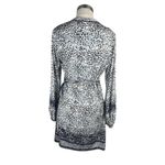 Hale Bob Chic‎ Wrap Dress Animal Print V Neck Long Sleeve Belted Midi Women's Photo 4