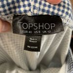 Topshop Blue/White Gingham Print Leggings US 8 Photo 1
