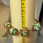 Artisan Copper and Mint Swirl Bracelet Brown Photo 5