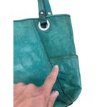Fossil  Vintage Womens Green Leather Shoulder Bag Purse Photo 9