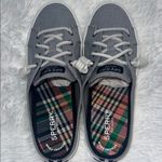 Sperry Blue Topsiders with Plaid Insole size 8 Photo 2