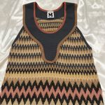 Missoni Vintage M  Metallic Chevron Knit Dress Size 4 Sleeveless Y2K Retro Chic Photo 5