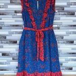 Boden Elise Coral Cyan Meadow Floral
Midi Dress 8 Blue Photo 1