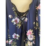 Fortune + Ivy  Stitch Fix Navy Blue Candis Back Detail Floral Knit Dress 3X NEW Photo 2