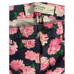 Abercrombie & Fitch Pink & Blue Floral Buttery Soft Stretch Ankle Pants Size 10 Photo 3