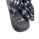 Sanuk Black Gray Geometric Yoga Mat Footbed Slingback Sandals 7 Photo 4