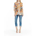 NWT Aratta Women's Claudine Agness Embroidered Tunic Blouse Top Size Medium Orange Photo 3