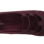 Easy Street Effie Ballet Flats Burgundy Maroon Wine Corset Lace-Up Edgy Comfort Photo 3