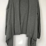 Lands' End Open Front Asymmetrical Wool Blend Cardigan Sweater Photo 0