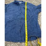 Flax Womens Blue Linen Button Up Top Sz M Beachy Coastal Breathable Lightweight Photo 6