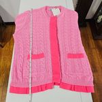 ZARA  Cable Knit Cardigan -Bubblegum pink/Hot pink - Women's Size M -6427/038/630 Photo 6