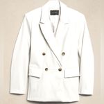 Banana Republic  selenite vegan leather double breasted blazer. Size Small. NWT. Photo 0