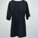 COS Black Silk V Neck Mini Dress Flare Sleeve Cocktail Wedding Guest Dress Photo 5