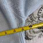 Kerri Rosenthal Light Blue Heart Embroidered Sweater Cotton Cashmere Large Photo 5