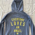 Victoria's Secret Vintage Victoria’s Secret Full-Zip Hoodie S Petite Y2K Angel Graphic Navy Blue Photo 8