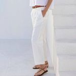 AYR The Metropolitan Hi-Rise Pleated Twill Trouser Pants Basmati White 8 Photo 3
