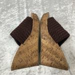 Montego Bay Club  Sandal Women Size 7 Brown Block Heel Slip On Slides Open Toe Photo 4