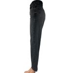 ZARA Women's Black High Waisted Frayed Hem Straight Leg Denim Jeans Pants Size 2 Photo 1