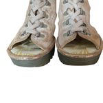 Fly London  Ylfa Gold Metallic Leather Lace Up Wedge Shoes size 35 US 5 Photo 3