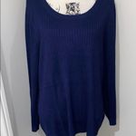 Soft Surroundings Blue Crew Neck Sweater Relaxed Fit Photo 0
