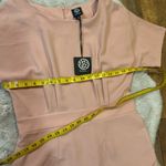 Bobeau  Dress Women's‎ M Peach Scoop Neck Short Sleeve Career Knee Length Photo 4