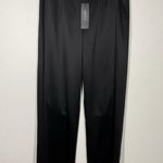 Misook  Straight-Leg Satin Pants Black Size Small New Shiny Flowy Size Zip Photo 3