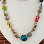 CAbi Colorful Beaded Necklace with Gold Accents 18” Photo 1