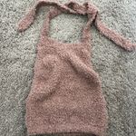 SKIMS  Teddy Halter Brown Cozy Bra Top Cropped Loungewear XS Photo 0