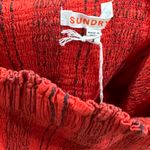 Sundry NWT  Mini Shirred Ruffle Skirt Red Size 3 Large Photo 3