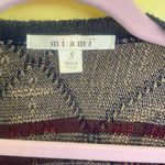 Miami Geometric Pink and Navy Cardigan Photo 1