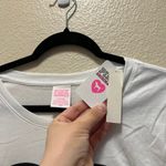 Victoria's Secret PINK Originals White Sparkle Heart Short Sleeve T Photo 5