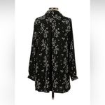 L'Academie  The Swing Dress Black Floral Satin Shirt Dress S Photo 3