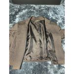 Gianni Bini Brown Tweed Wool Blend Elbow Sleeve Jacket Size M Photo 2