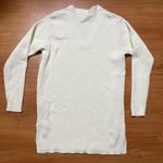 Quince Organic Cotton Fisherman Side Zip Maternity & Nursing Sweater Ivory Small Photo 5