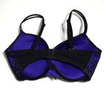 Victoria's Secret VS Very Sexy Plunge Lace Padded Bra Deep Purple Black 34DD Photo 2