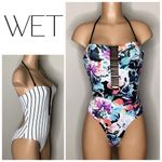 Anthropologie New. WET watercolor floral reversible swimsuit. X-Small. Retails $208 Photo 1