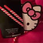 Hello Kitty  Women Christmas Hoodie NWT Fuchsia Pink XS Pocket Drawstring Graphic Photo 5