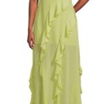 Light Green Ruffle Maxi Dress Size M Photo 1