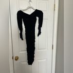 Norma Kamali  Off Shoulder Slinky Dress in Black Photo 6