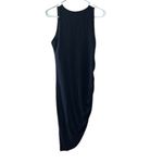 Halara  BLACK SIDE RUCHED BODYCON SLEEVELESS TANK DRESS S Photo 4