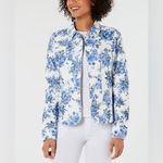 Charter Club  Floral-Print Denim Jacket Photo 1
