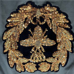 Green Military Style Jacket xs Tiger Patch Queen Bee gold tone sequins graphic Photo 15