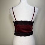 Goth Burgundy Lace Trim Crop Top size XS Red Photo 8