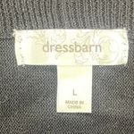 Dress Barn Black Drop Shoulder Open Front Cardigan Sweater L Rounded Hem Soft Photo 2