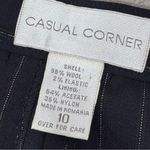 Casual Corner Pinstripe Cuff Hem Trouser Dress Pants Black 10 Photo 8